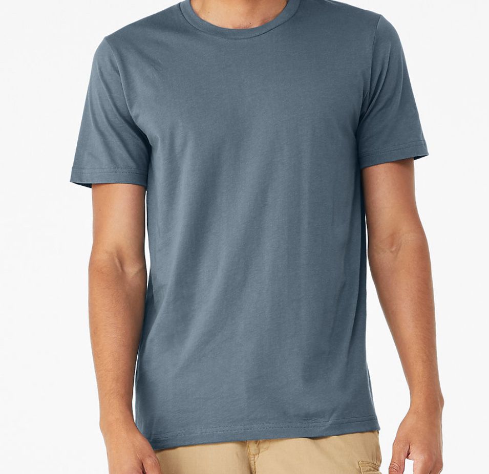 Camiseta cuello redondo solid slate triblend