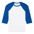 Camiseta ranglan blanco con azul