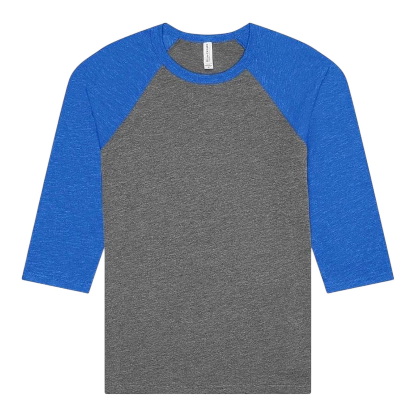 Camiseta ranglan gris con azul