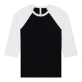 Camiseta ranglan negro con blanco