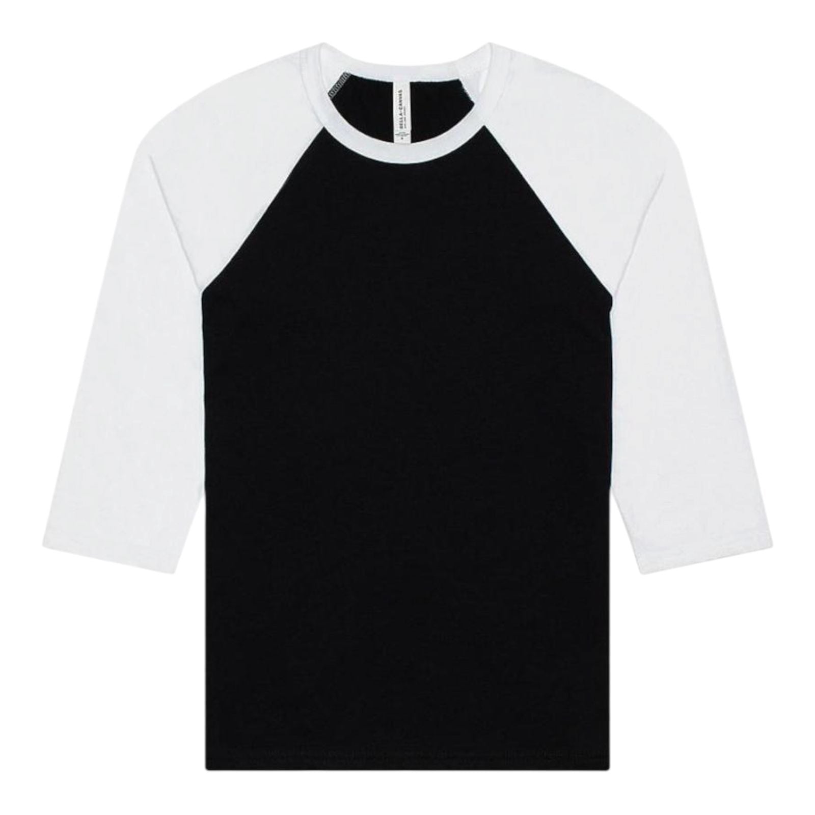 Camiseta ranglan negro con blanco