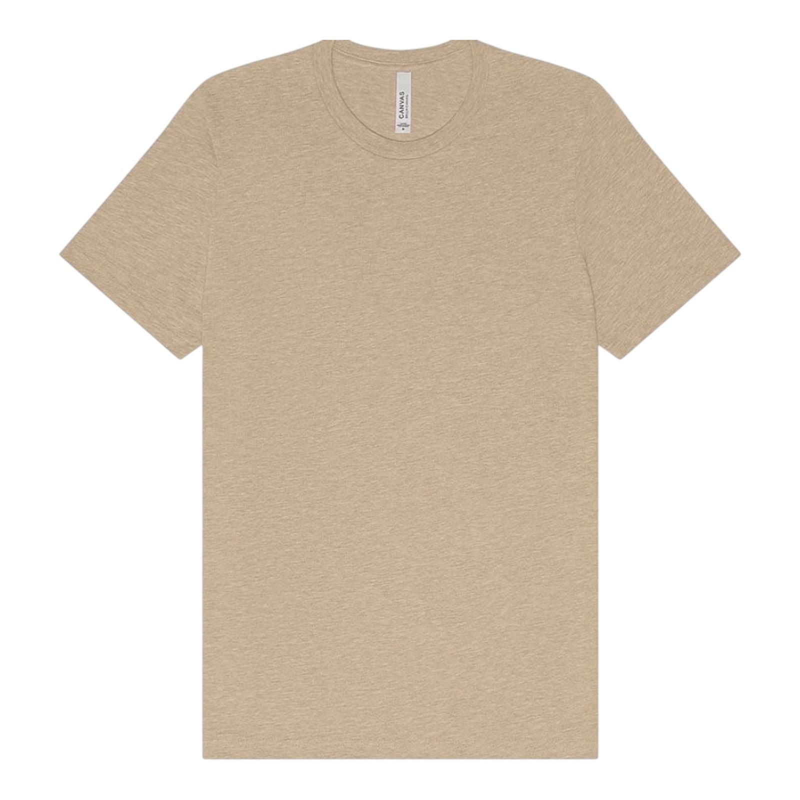 Camiseta cuello redondo heather tan