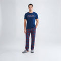 The Beauty Closet men's navy blue t-shirt with red and white plaid 'DAD' graphic and matching plaid pants.